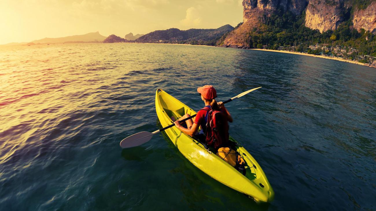 Woman Kayaking